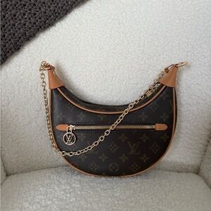 Louis Vuitton Black and Brown Monogram Shoulder Bag